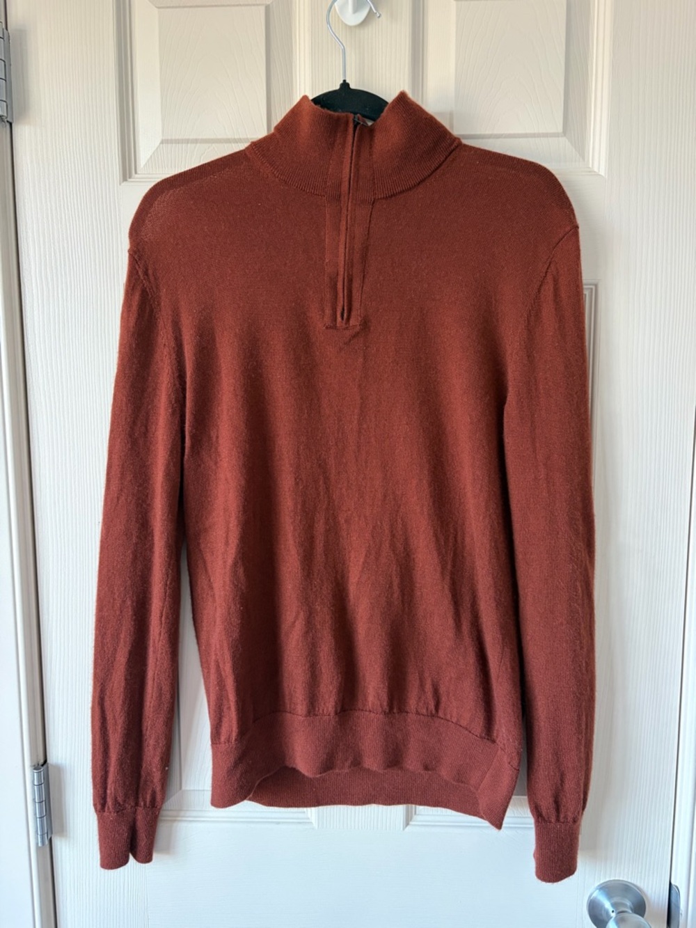 🤍 BANANA REPUBLIC - 100% Merino Wool Orange Sweater - Medium